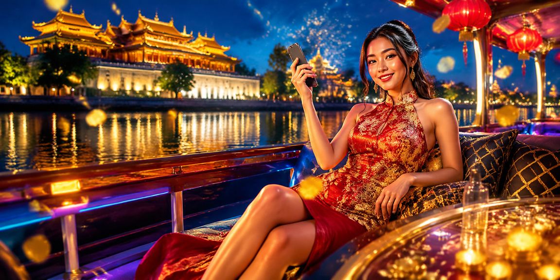 Điện thoại hiển thị giao diện giải trí tại lễ hội Tết ở Huế